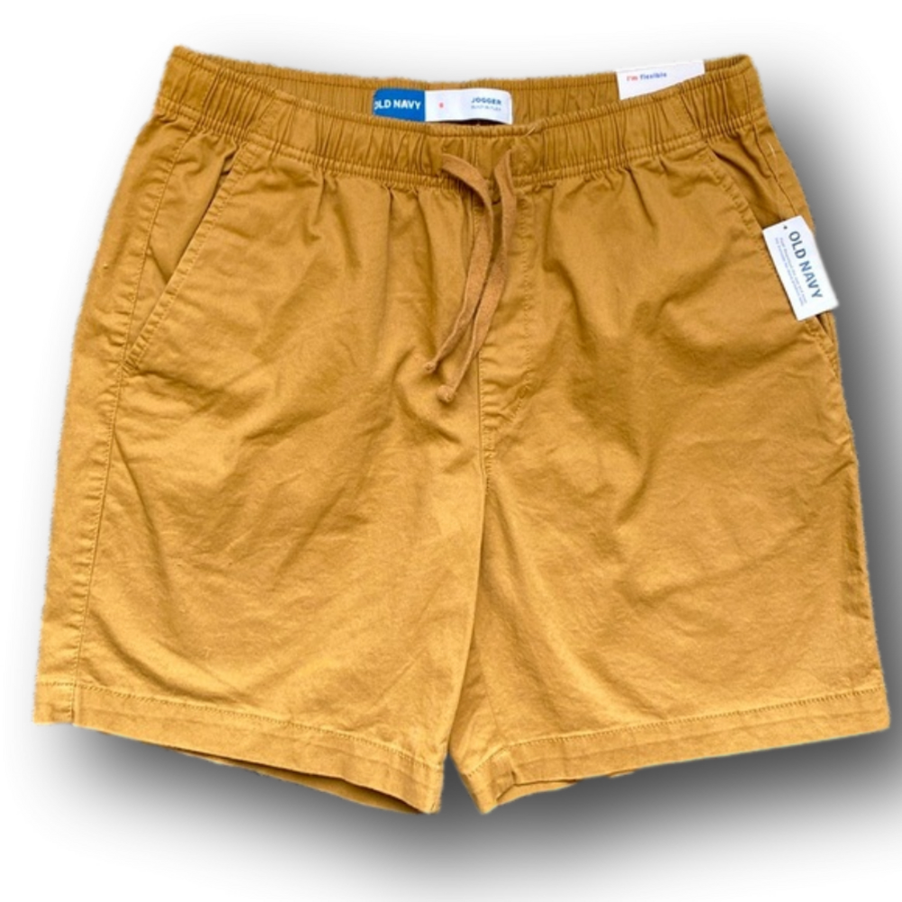 Mens Old Navy Khaki Jogger Shorts - Size Small - NWT